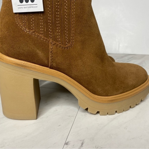 Dolce Vita Caster Brown Suede Lug Sole Bootie 8 1/2 - Picture 10 of 16